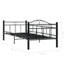 Estructura De Cama De Metal Negro 90x200 Cm Vidaxl