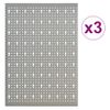 Tableros De Clavijas Para Pared 3 Unidades Acero 40x58 Cm Vidaxl