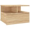 Mesita De Noche Flotante 2 Uds Madera Roble Sonoma 40x31x27 Cm Vidaxl