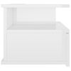 Mesita De Noche Flotante 2 Uds Madera Blanco Brillo 40x31x27 Cm Vidaxl