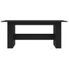 Mesa De Comedor De Aglomerado Negro 180x90x76 Cm Vidaxl