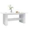 Mesa De Comedor De Aglomerado Blanco Con Brillo 180x90x76 Cm Vidaxl