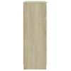 Aparador Madera Contrachapada Blanco Roble Sonoma 60x35x98,5 Cm Vidaxl