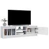 Mueble De Tv De Aglomerado Blanco Brillante 120x30x35,5 Cm Vidaxl