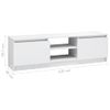 Mueble De Tv De Aglomerado Blanco Brillante 120x30x35,5 Cm Vidaxl