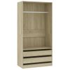 Armario Madera Contrachapada Color Roble Sonoma 100x50x200 Cm Vidaxl