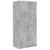 Armario De Madera Contrachapada Gris Hormigón 80x52x180 Cm Vidaxl