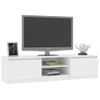 Mueble Para Tv Madera Contrachapada Blanco 140x40x35,5 Cm Vidaxl