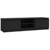 Mueble De Tv Madera Contrachapada Negro 140x40x35,5 Cm Vidaxl