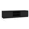 Mueble De Tv Madera Contrachapada Negro 140x40x35,5 Cm Vidaxl