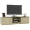 Mueble Tv Madera Contrachapada Color Roble Sonoma 140x40x35,5cm Vidaxl