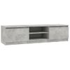 Mueble De Tv Madera Contrachapada Gris Hormigón 140x40x35,5 Cm Vidaxl