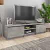 Mueble De Tv Madera Contrachapada Gris Hormigón 140x40x35,5 Cm Vidaxl