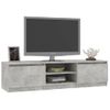 Mueble De Tv Madera Contrachapada Gris Hormigón 140x40x35,5 Cm Vidaxl