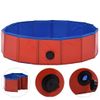 Piscina Para Perros Plegable Pvc Rojo 80x20 Cm Vidaxl