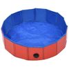 Piscina Para Perros Plegable Pvc Rojo 80x20 Cm Vidaxl