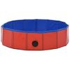 Piscina Para Perros Plegable Pvc Rojo 80x20 Cm Vidaxl