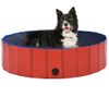 Piscina Para Perros Plegable Pvc Rojo 120x30 Cm Vidaxl