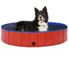 Piscina Para Perros Plegable Pvc Rojo 160x30 Cm Vidaxl