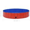 Piscina Para Perros Plegable Pvc Rojo 160x30 Cm Vidaxl