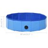 Piscina Para Perros Plegable Pvc Azul 80x20 Cm Vidaxl