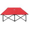 Tumbona Plegable Para 2 Personas Acero Roja Vidaxl