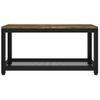 Mesita De Centro Mdf Y Hierro Marrón Oscuro Y Negro 90x45x45 Cm Vidaxl