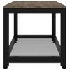 Mesita Auxiliar Mdf Y Hierro Gris Y Negro 90x45x45 Cm Vidaxl