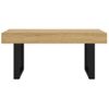 Mesa De Centro Mdf Y Hierro Marrón Claro Y Negro 90x45x40 Cm Vidaxl