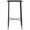 Mesa Alta De Cocina Mdf Negro 60x60x111 Cm Vidaxl