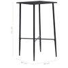 Mesa Alta De Cocina Mdf Negro 60x60x111 Cm Vidaxl