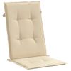 Cojín Silla De Jardín Respaldo Alto 2 Uds Tela Beige 120x50x3cm Vidaxl