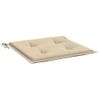 Cojines De Silla De Jardín 4 Uds Tela Beige 40x40x3 Cm Vidaxl