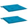 Cojines De Silla De Jardín 2 Uds Tela Oxford Azul 50x50x3 Cm Vidaxl