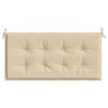 Cojín De Banco De Jardín Tela Oxford Beige 100x50x3 Cm Vidaxl