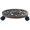 Soporte Con Ruedas De Plantas 6 Uds Plástico Color Bronce 30 Cm Vidaxl