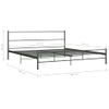 Estructura De Cama De Metal Gris 200x200 Cm Vidaxl