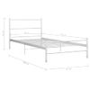 Estructura De Cama De Metal Blanca 90x200 Cm Vidaxl