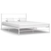 Estructura De Cama De Metal Blanco 120x200 Cm Vidaxl