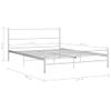 Estructura De Cama De Metal Blanco 120x200 Cm Vidaxl