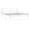 Estructura De Cama De Metal Blanca 160x200 Cm Vidaxl