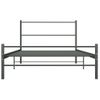 Estructura De Cama De Metal Gris 90x200 Cm Vidaxl