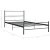 Estructura De Cama De Metal Gris 90x200 Cm Vidaxl