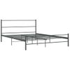 Estructura De Cama Sin Colchón Metal Gris 140x200 Cm Vidaxl