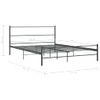 Estructura De Cama Sin Colchón Metal Gris 140x200 Cm Vidaxl