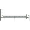 Estructura De Cama De Metal Gris 160x200 Cm Vidaxl