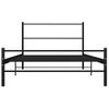 Estructura De Cama De Metal Negro 90x200 Cm Vidaxl