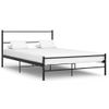 Estructura Cama Con Cabecero Sin Colchón Metal Negro 140x200 Cm Vidaxl