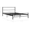 Estructura De Cama De Metal Negro 160x200 Cm Vidaxl