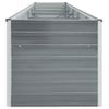 Arriate De Acero Galvanizado Gris 400x80x45 Cm Vidaxl